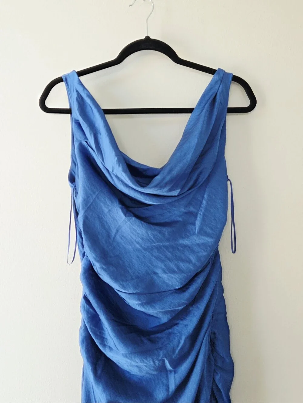 Abercrombie & Fitch Cowl Draped Maxi Dress Blue Size Small Petite SP